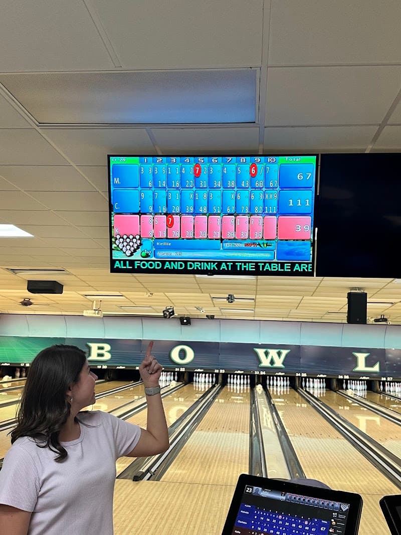 Interior view of JEB Little Creek Gator Bowl bowling alley