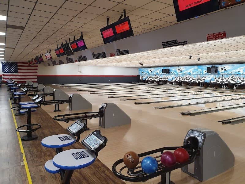 Interior view of Jack & Jill Bowling Lanes bowling alley