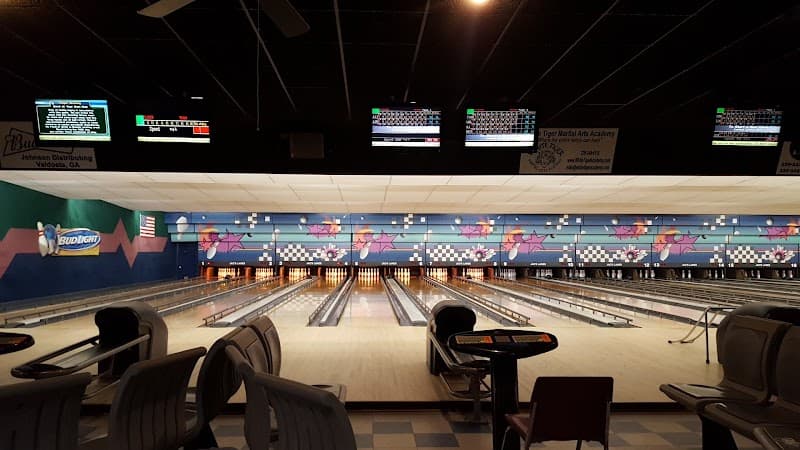 Interior view of Jac's Bowling Lanes bowling alley