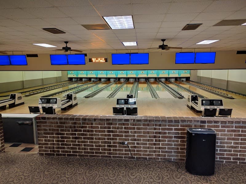 Interior view of Jefferson Lanes bowling alley