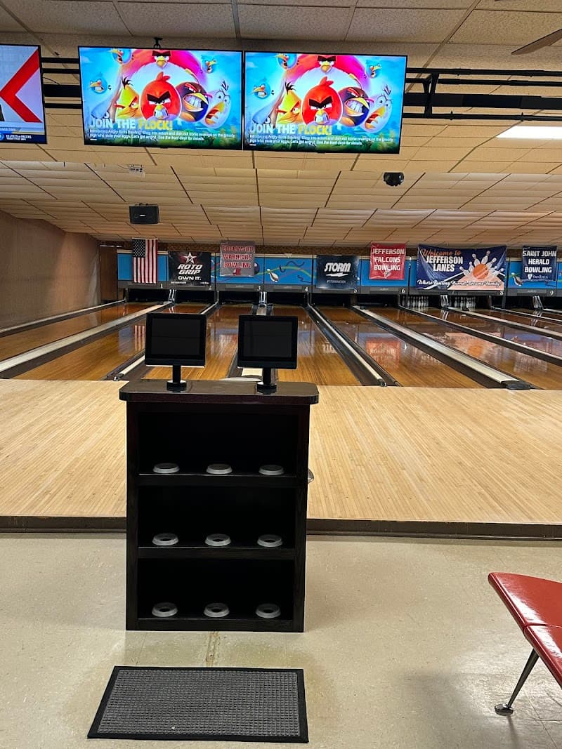 Interior view of Jefferson Lanes bowling alley