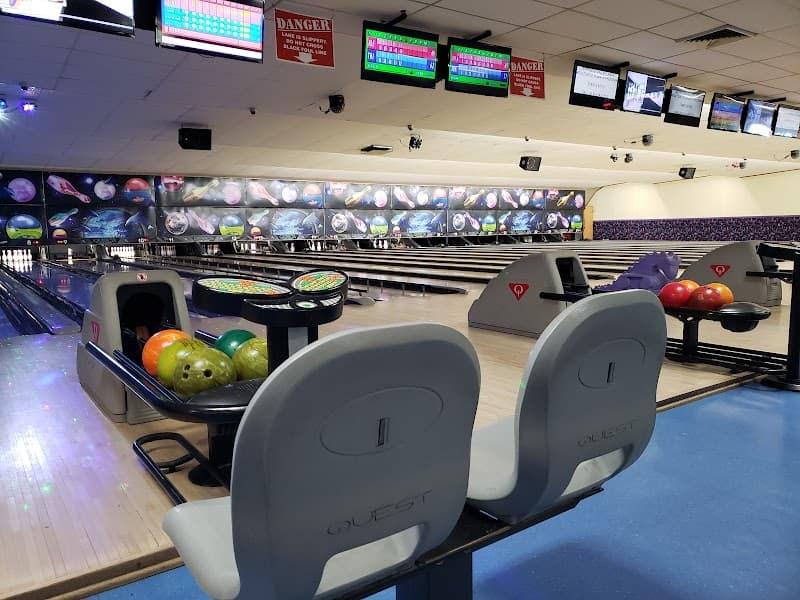 Interior view of Jefferson Valley Lanes bowling alley