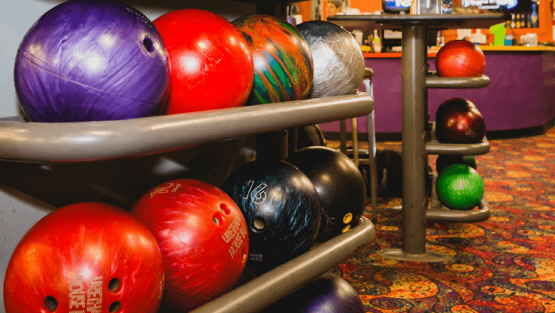Interior view of Jester's House bowling alley