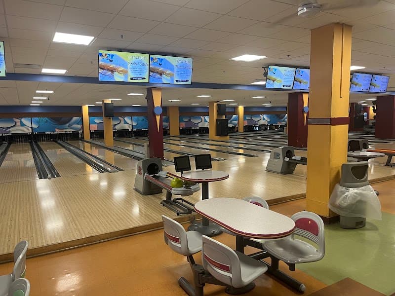 Interior view of Jib Lanes bowling alley