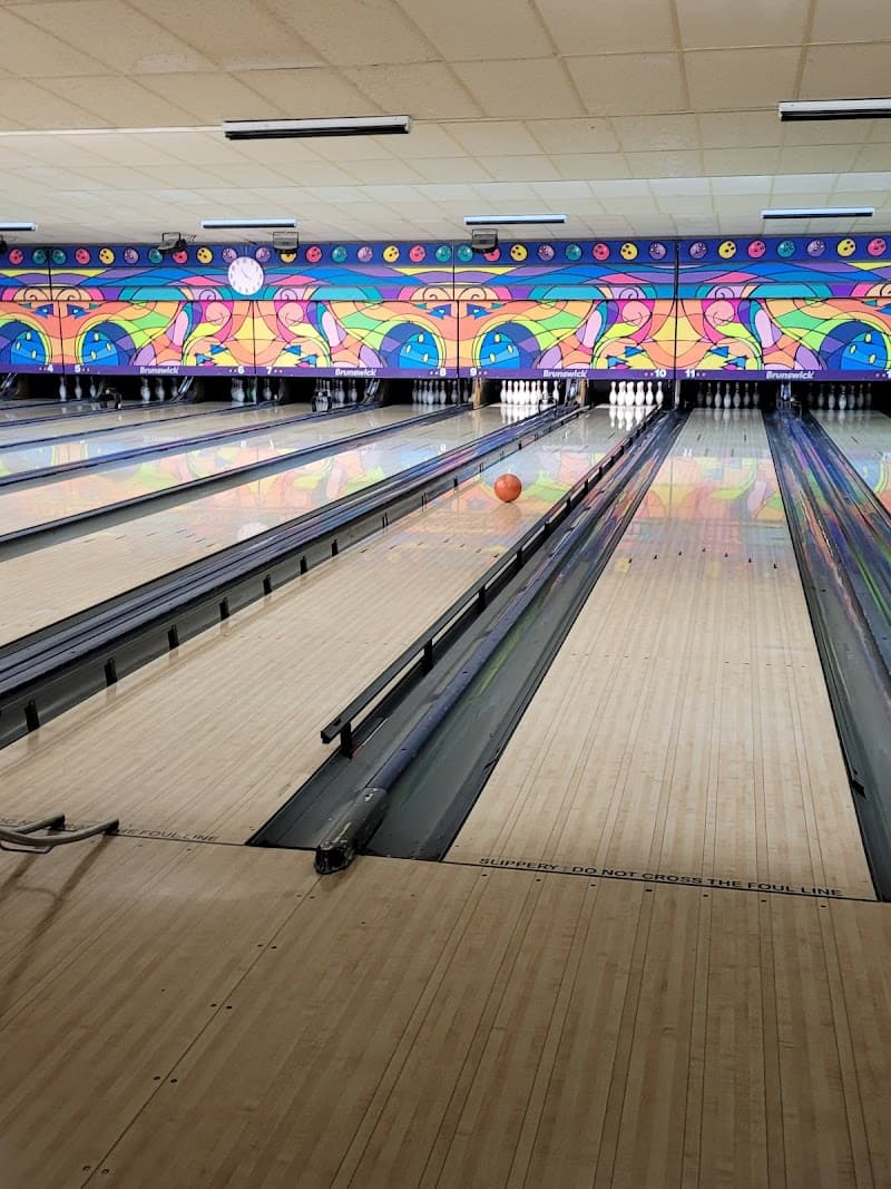 Interior view of Joe & Dee's bowling alley