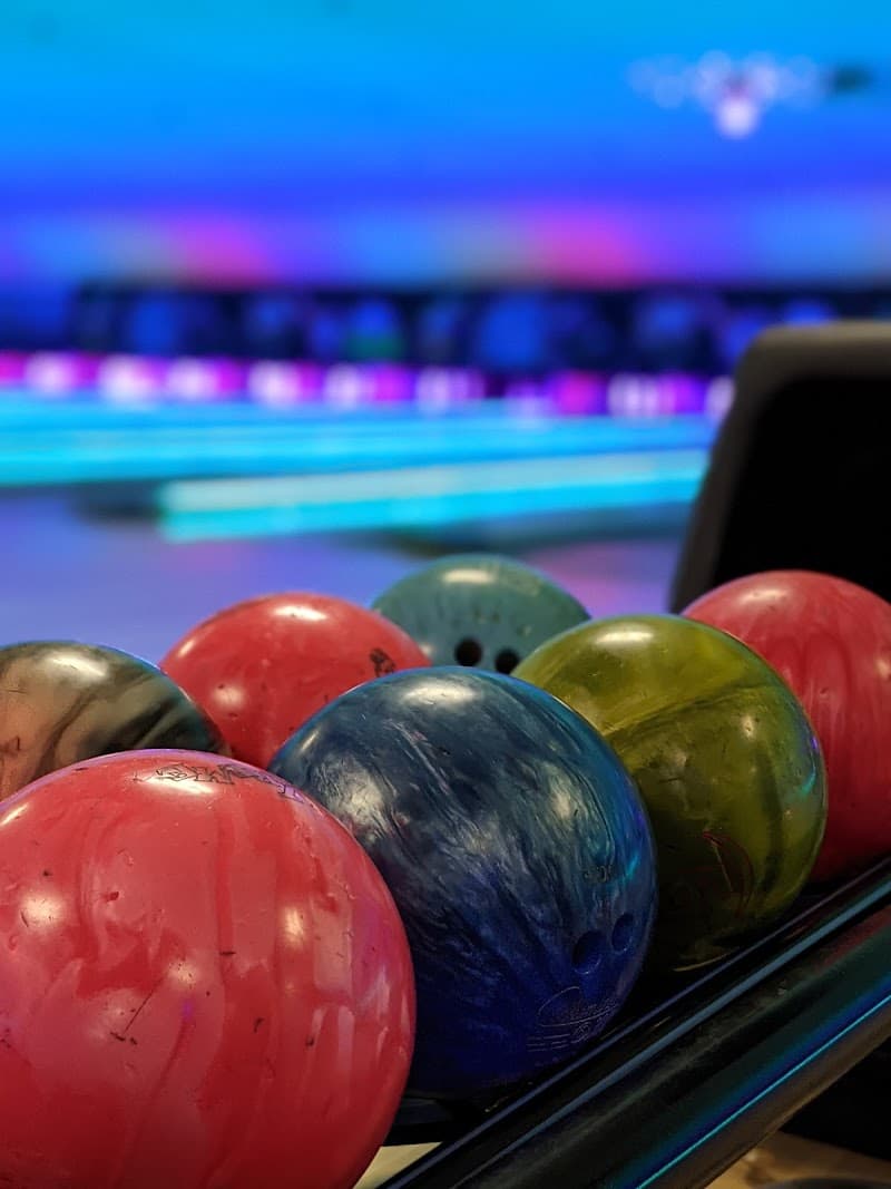 Interior view of Joliet Town & Country Lanes bowling alley