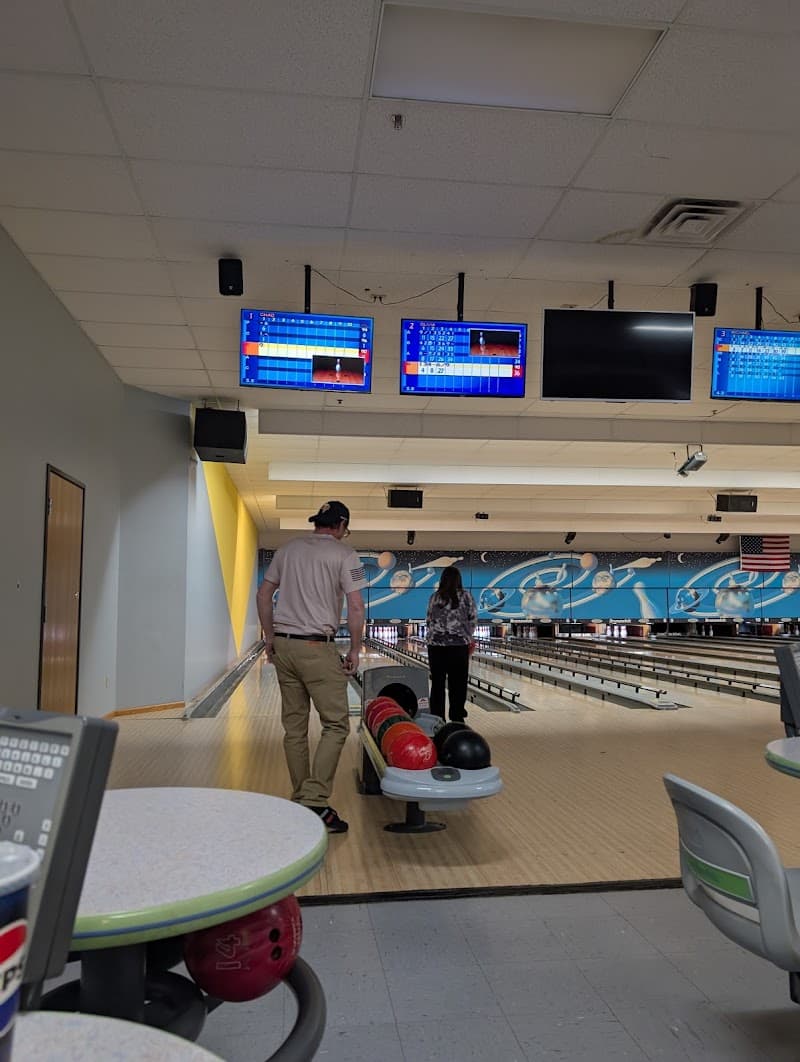 Interior view of Junction Bowl bowling alley