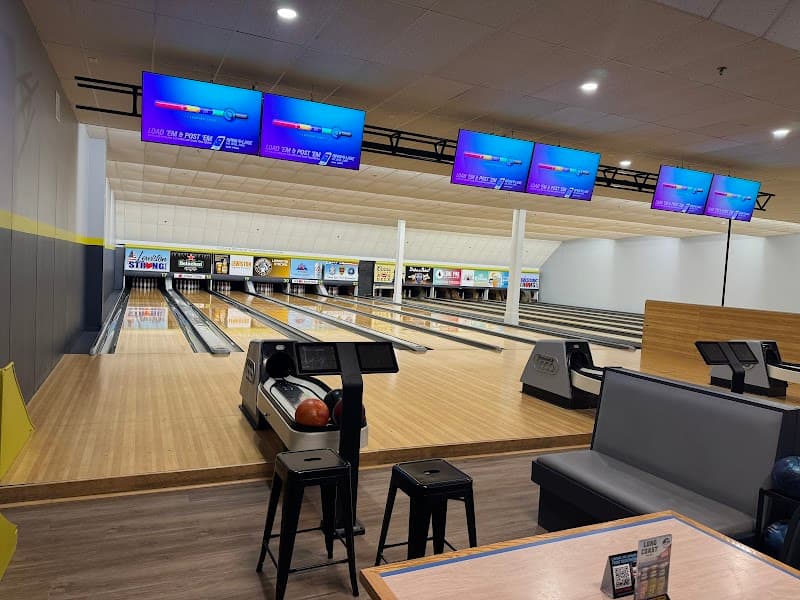 Interior view of Just-In-Time Recreation bowling alley