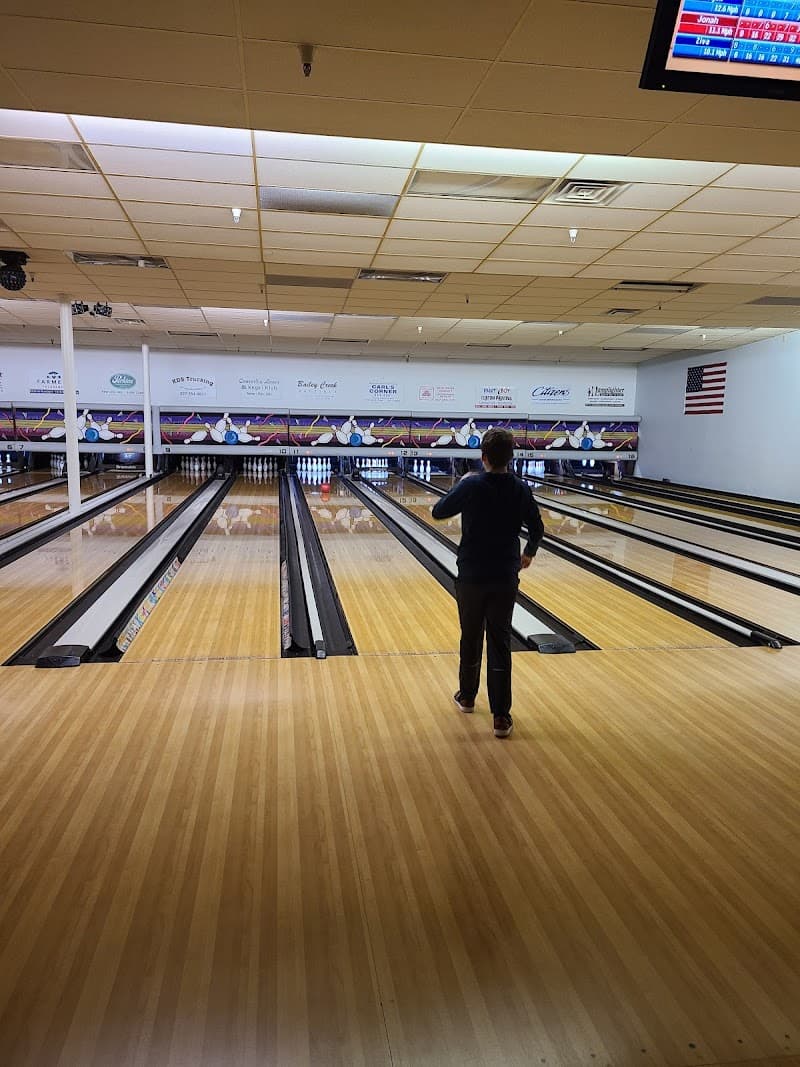 Interior view of Concordia Lanes & Kegel Klub bowling alley