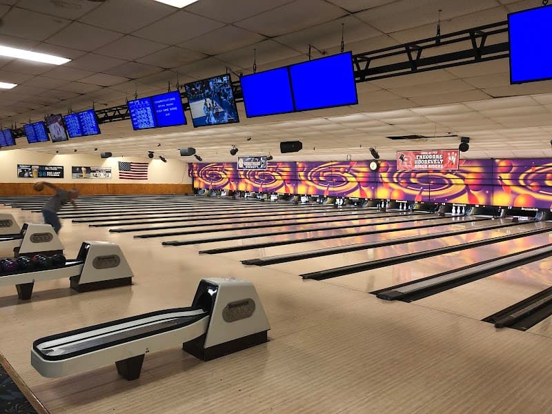 Interior view of Kent Lanes-11th Frame bowling alley