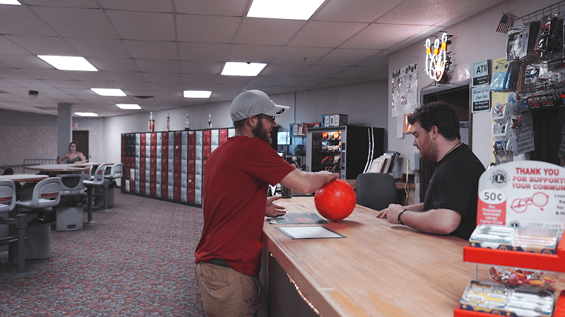 Interior view of King Lanes bowling alley