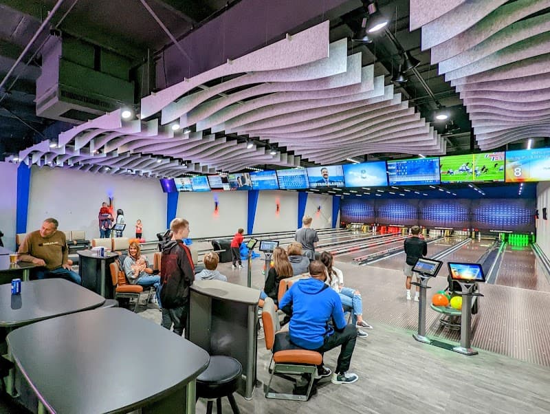 Interior view of King Pin Entertainment Center bowling alley