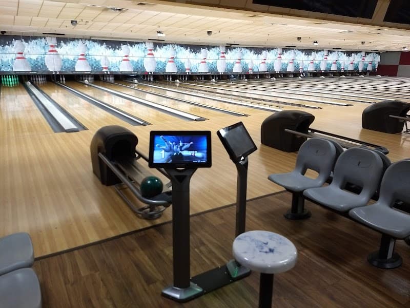 Interior view of King Pinz Bowling Center bowling alley