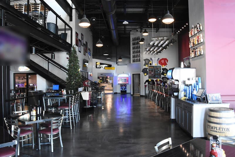 Interior view of Kingpin Social at Maple Lanes bowling alley