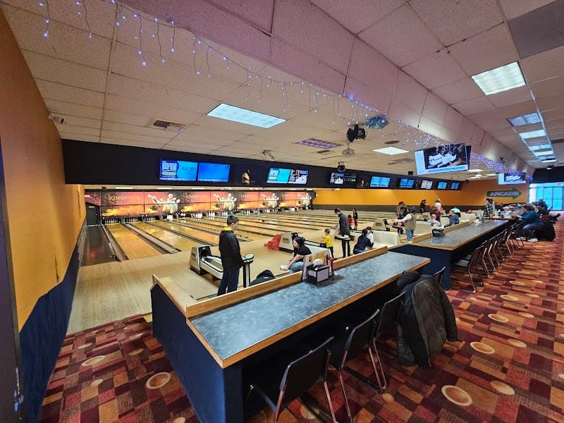Interior view of Kingpin's Alley Latham bowling alley