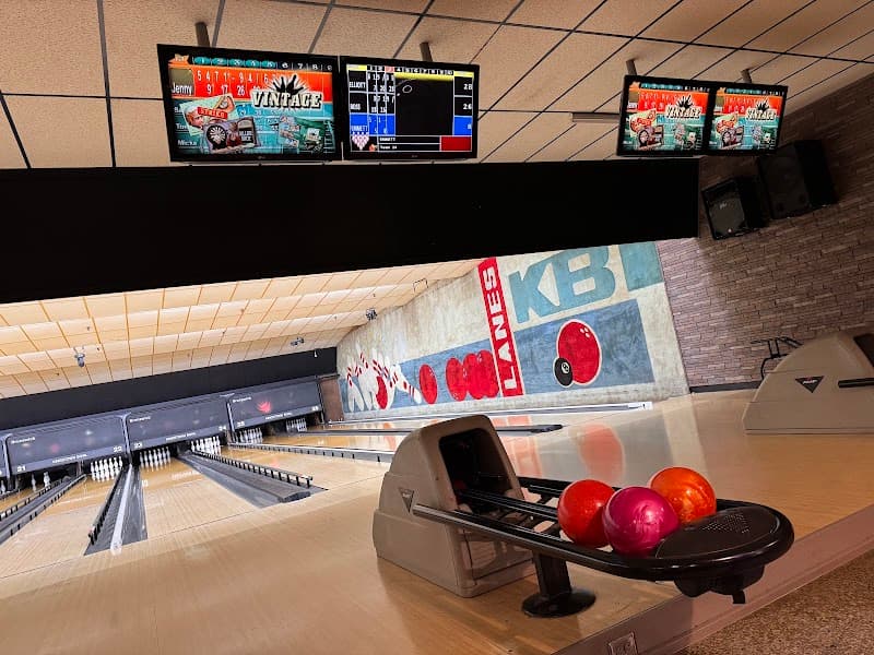 Interior view of Kingstown Bowl bowling alley