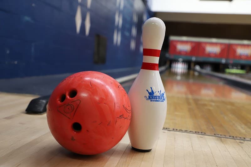 Interior view of Kristof's Entertainment Center bowling alley