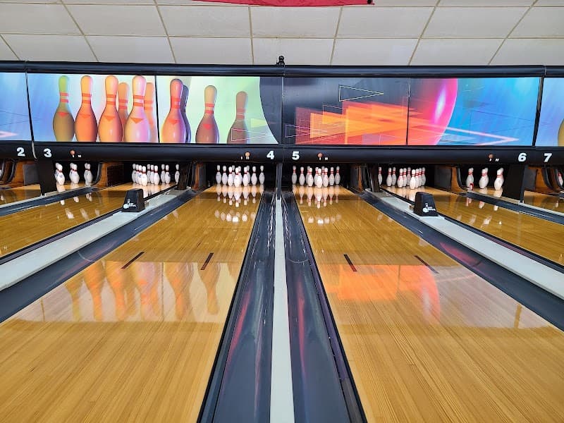 Interior view of L & M Bowl bowling alley
