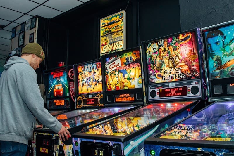 Interior view of Landmark Lanes bowling alley