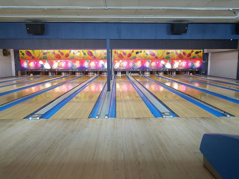 Interior view of Larkfield Lanes bowling alley