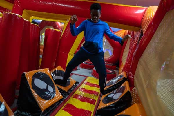 Interior view of Laser Bounce - Family Fun Center | Queens bowling alley