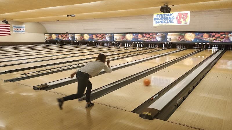 Interior view of Lawn Bowl bowling alley
