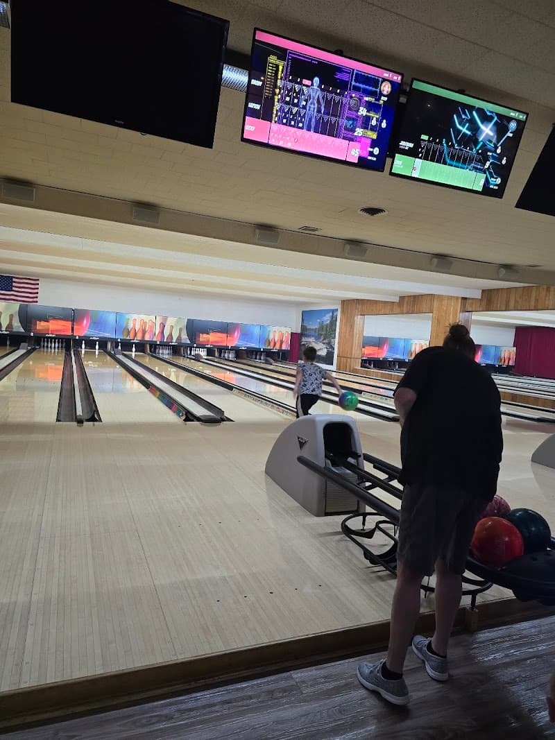 Interior view of LeElla Lanes bowling alley