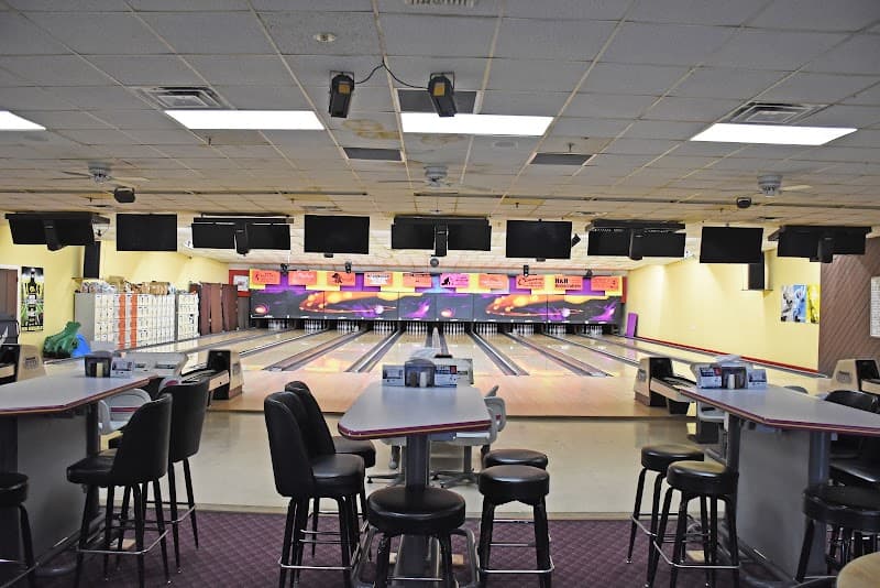 Interior view of Legacy Lanes bowling alley