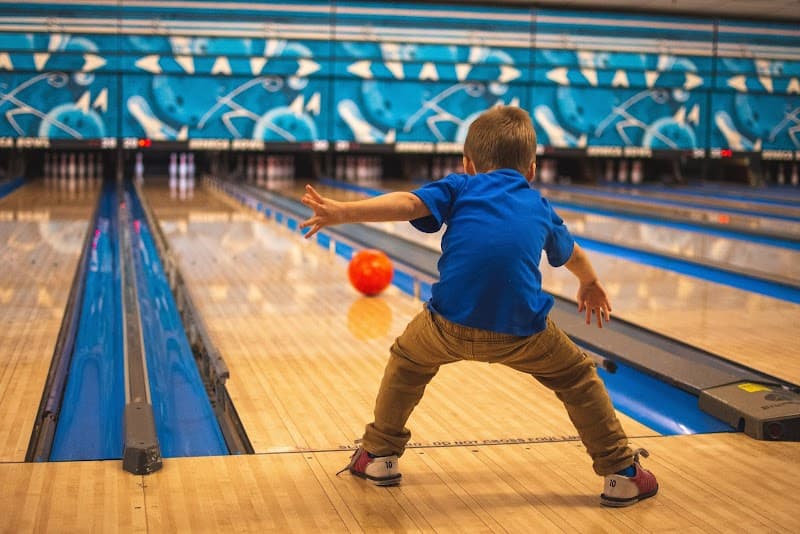 Interior view of Let's Roll Seneca bowling alley