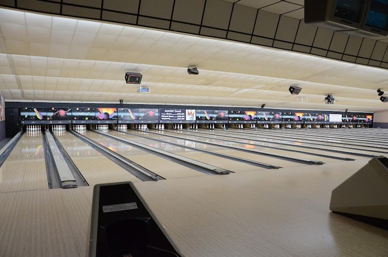 Interior view of Liberty Lanes bowling alley