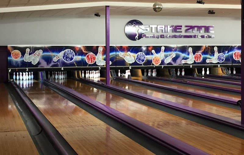 Interior view of Little Rock AFB Strike Zone Bowling Alley bowling alley