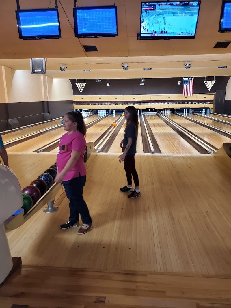 Interior view of Little Waite Lanes bowling alley