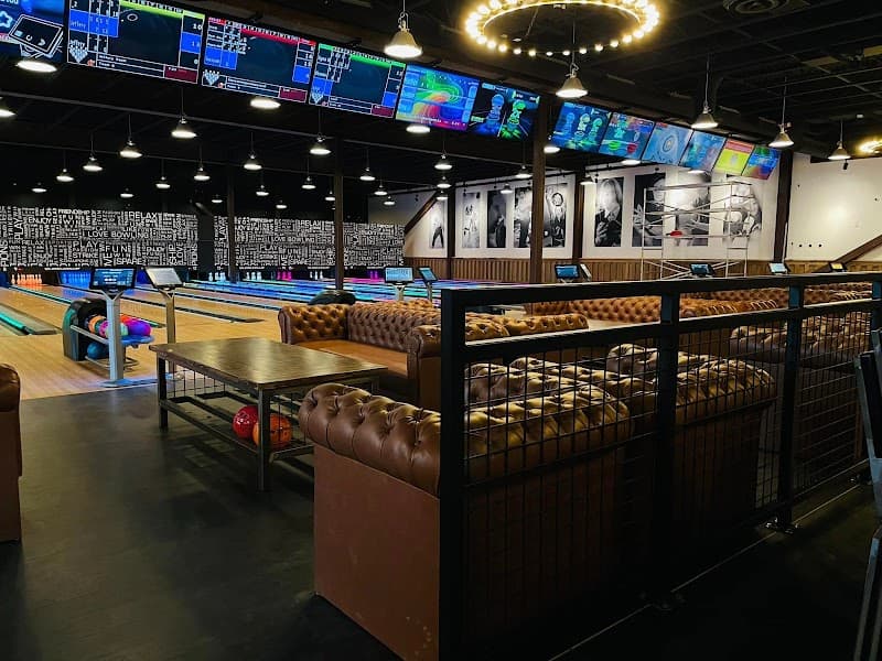 Interior view of Lodi Bowling Bar and Lounge bowling alley