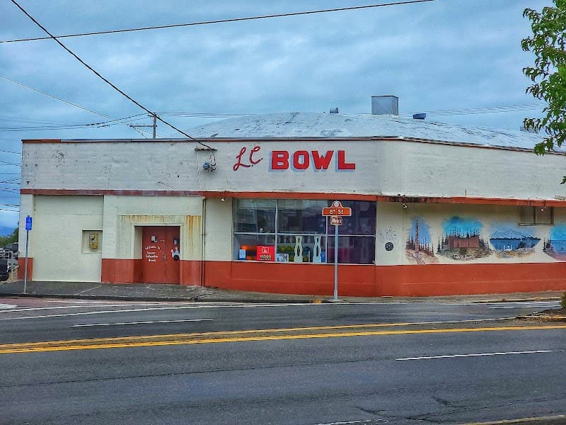 Interior view of Lower Columbia Bowl bowling alley