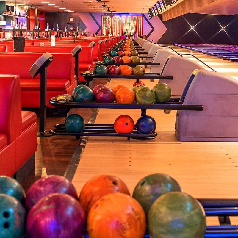 Interior view of Lucky Strike Chamblee bowling alley