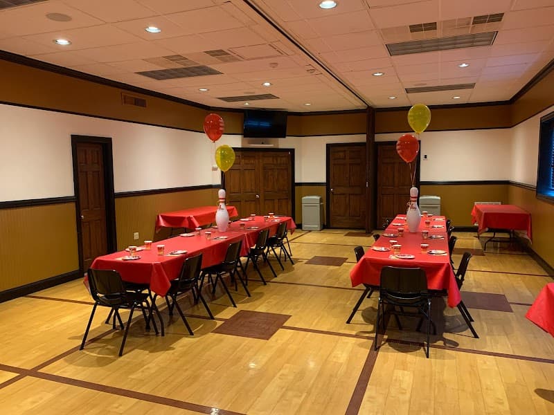 Interior view of Lucky Strike Cherry Hill bowling alley