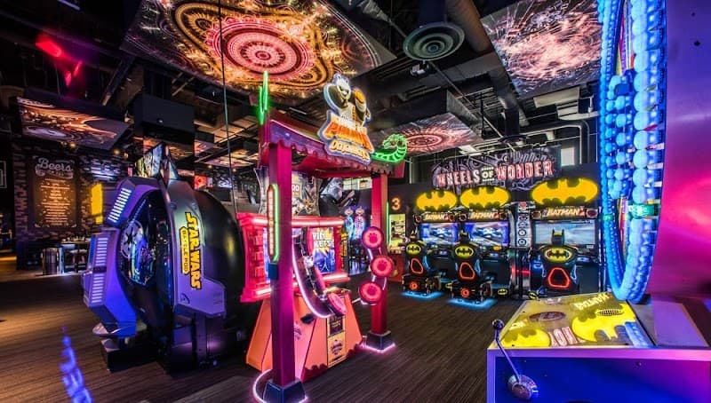 Interior view of Lucky Strike Fenway bowling alley
