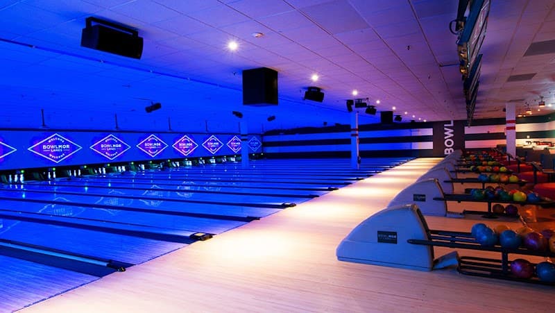 Interior view of Lucky Strike Melville bowling alley