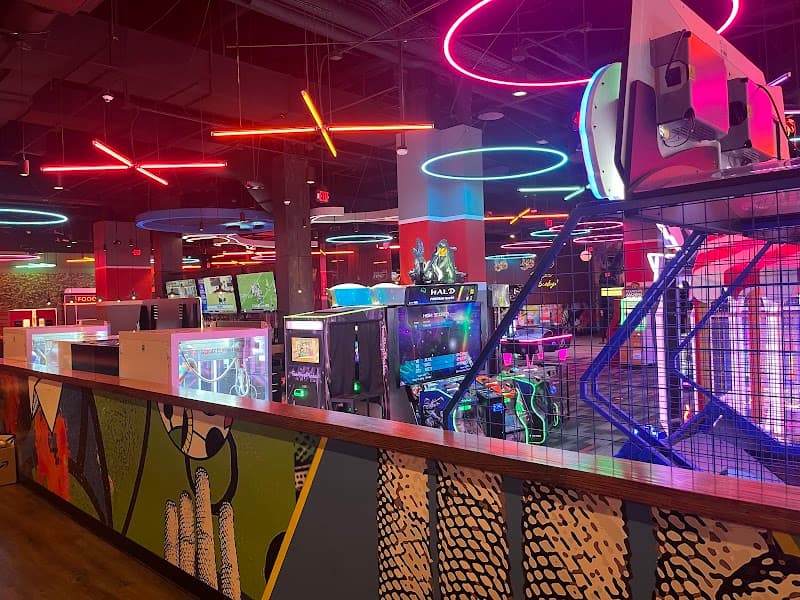 Interior view of Lucky Strike Miami bowling alley