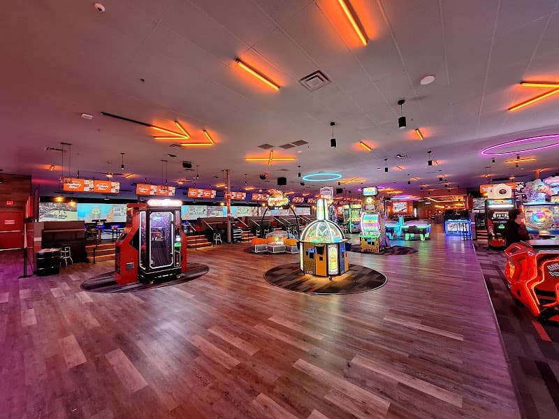 Interior view of Lucky Strike Moorpark bowling alley