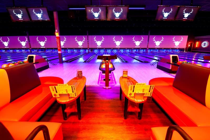 Interior view of Lucky Strike North Scottsdale bowling alley