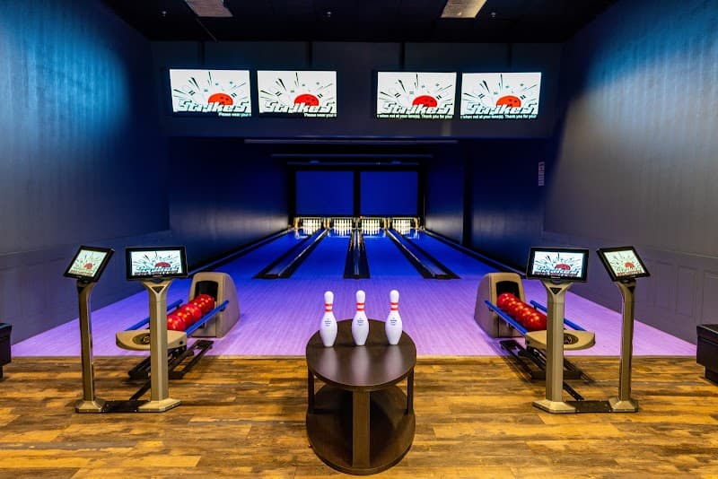 Interior view of Lucky Strike Rocklin bowling alley