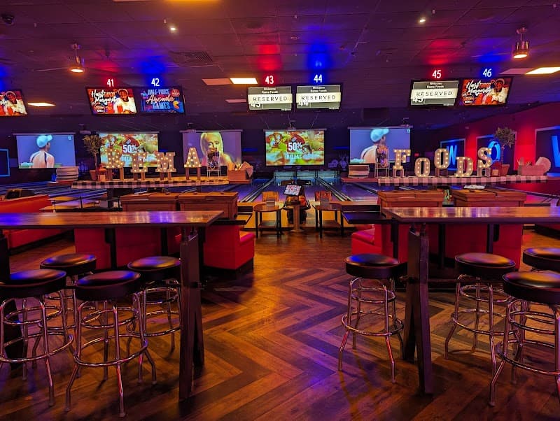 Interior view of Lucky Strike Wallington bowling alley