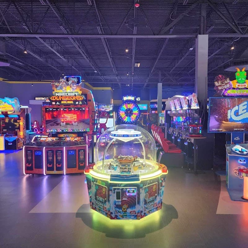 Interior view of Main Event Greenville bowling alley