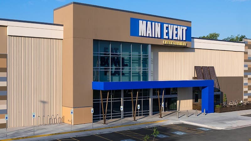 Interior view of Main Event Louisville bowling alley