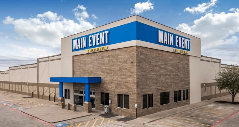 Interior view of Main Event Plano bowling alley