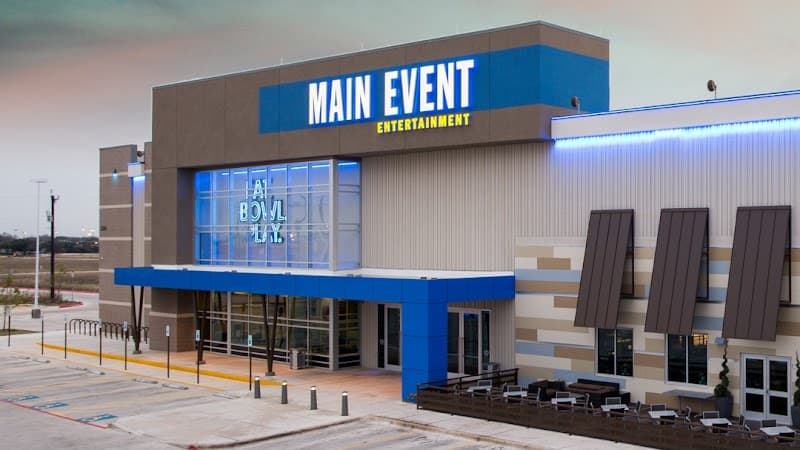 Interior view of Main Event San Antonio West bowling alley