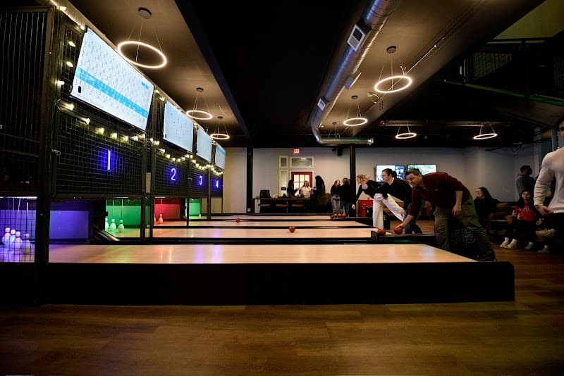 Interior view of Main Strike Bowling bowling alley