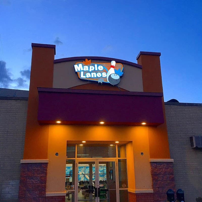 Interior view of Maple Lanes RVC bowling alley