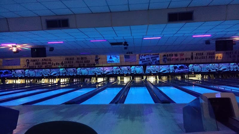 Interior view of McKinley Lanes Bowling Center bowling alley